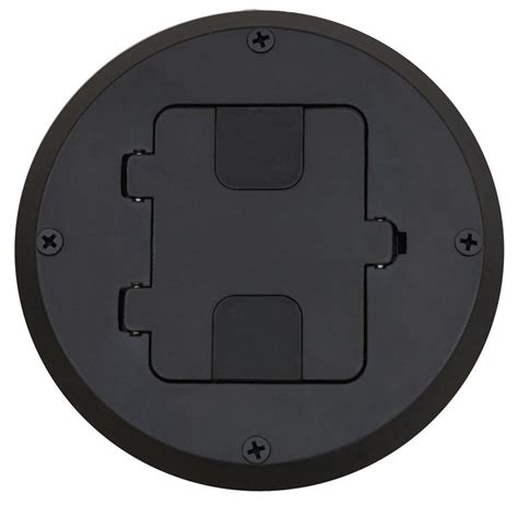 flush mount electrical floor box black|residential floor outlet box.